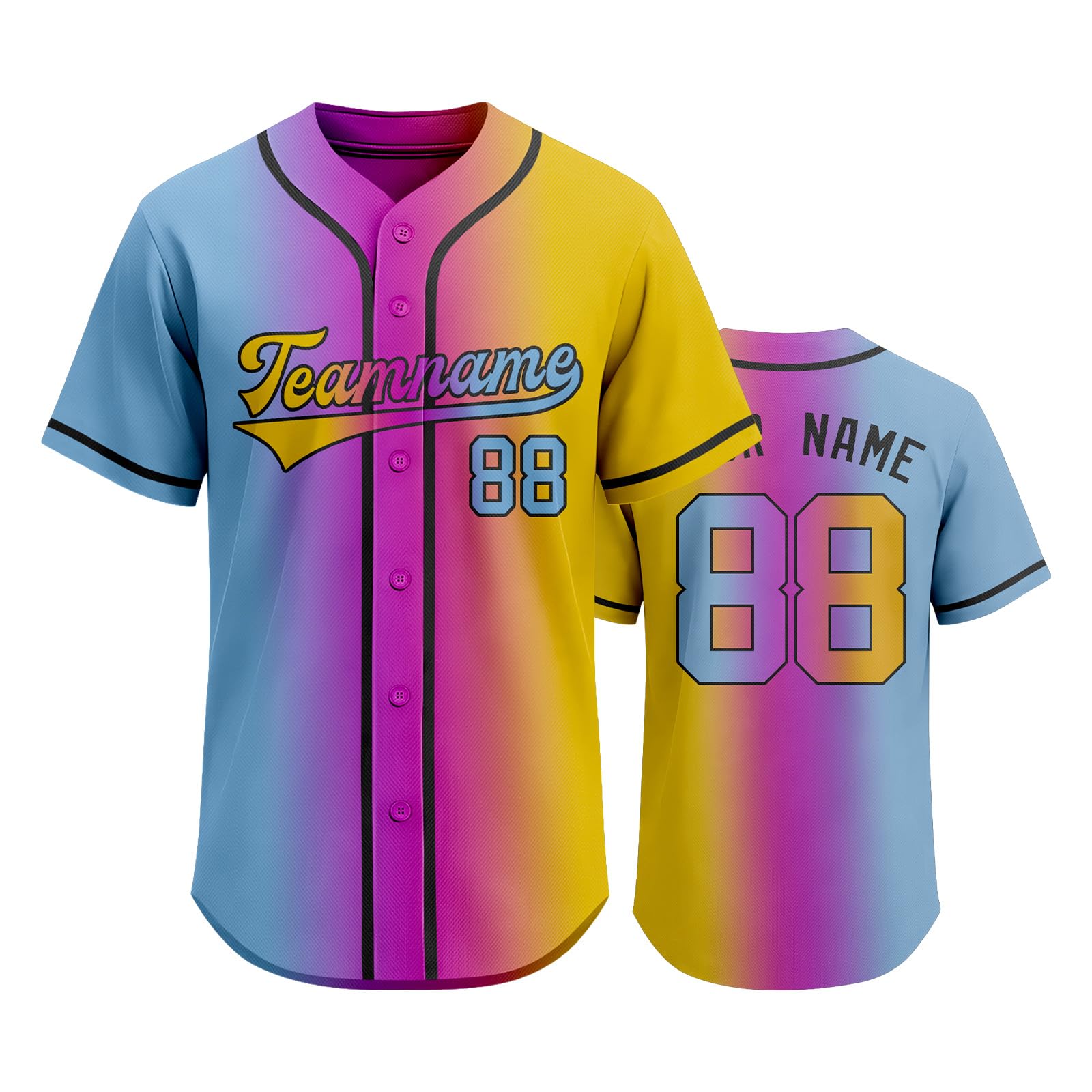 Customizable Baseball Jersey for Men and Women Button Down Short Sleeve Athletic Shirt Team Name Number Printed Sportswear L
Customizable Baseball Jersey for Men and Women Button Down Short Sleeve Athletic Shirt Team Name Number Printed Sportswear L