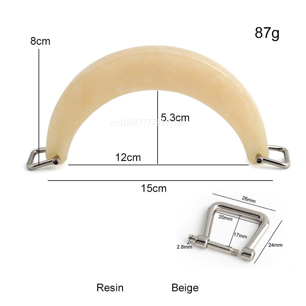 Semi-circular acrylic handle with square buckle Women s bag handle woven bag handle DIY handmade bag accessories
Semi-circular acrylic handle with square buckle Women s bag handle woven bag handle DIY handmade bag accessories