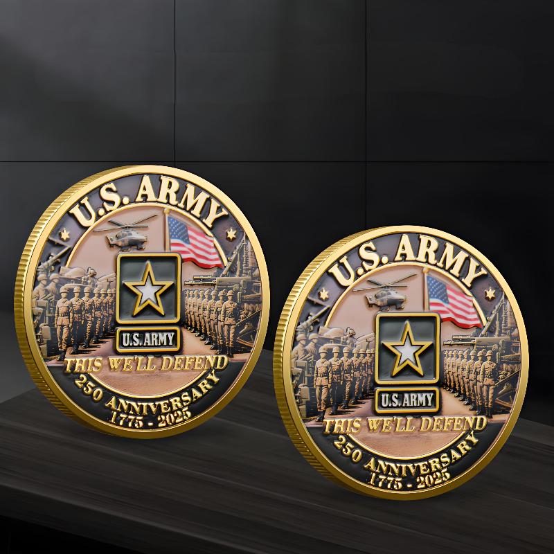 Gold Plated U.S. Army Souvenir Coin 1775-2025 250Th Anniversary This Well Defend Collectible Coin золотий
Gold Plated U.S. Army Souvenir Coin 1775-2025 250Th Anniversary This Well Defend Collectible Coin золотий