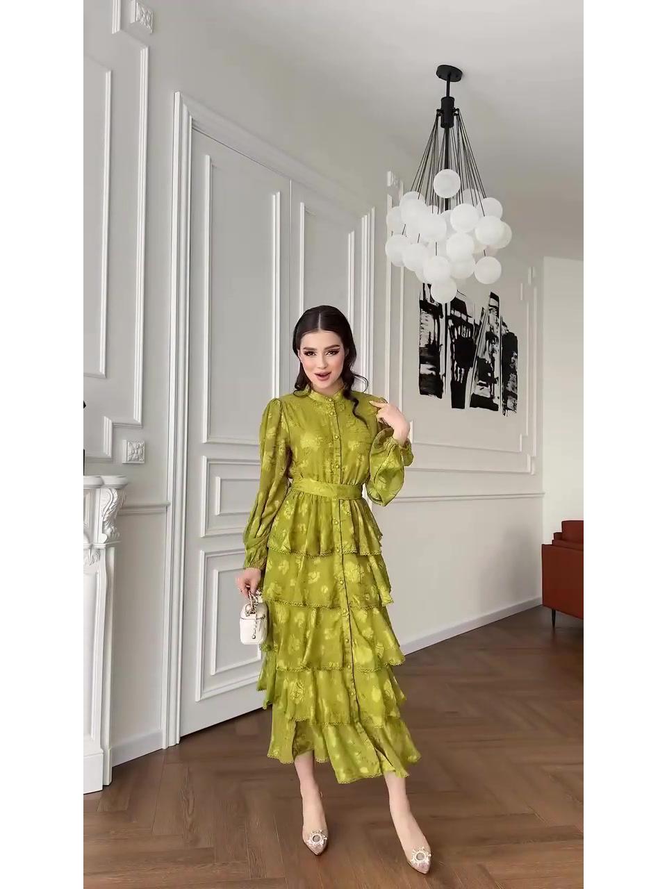 Европейское и американское ретро элегантное платье макси с длинным рукавом и приталенной талией - Осенняя коллекция 2025 XXL оливковое зеленый
Европейское и американское ретро элегантное платье макси с длинным рукавом и приталенной талией - Осенняя коллекция 2025 XXL оливковое зеленый