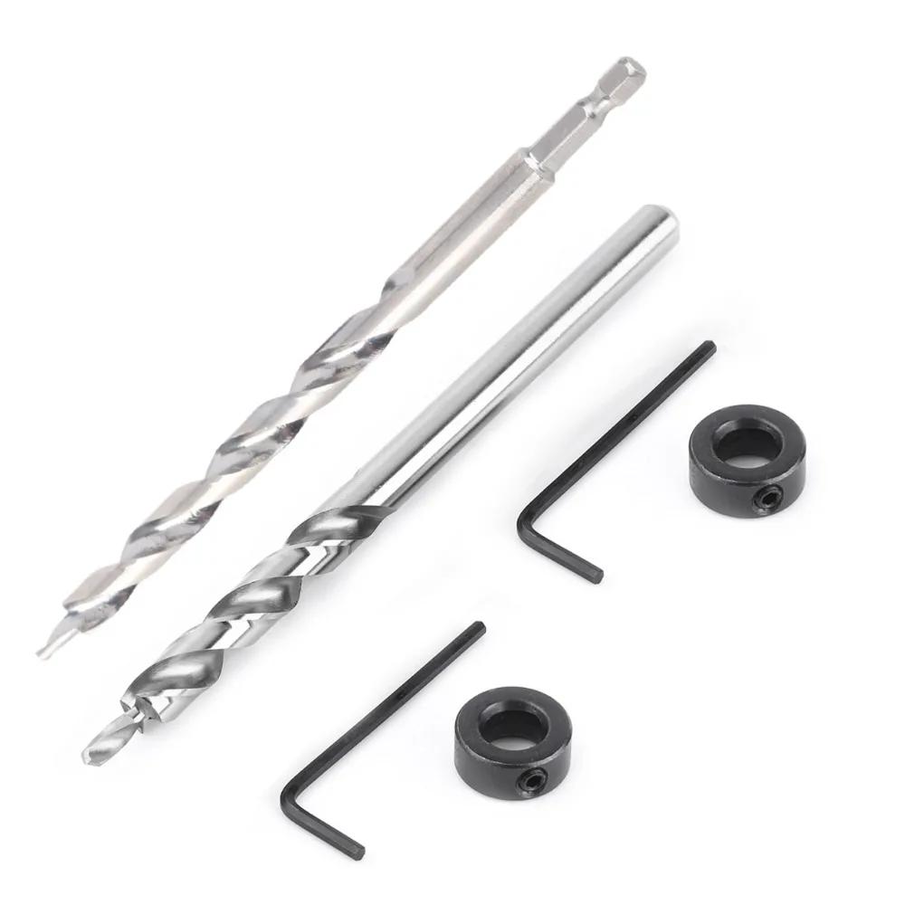 2 Pcs 3/8 inch (9.5mm) Pocket Hole Drill Bit 1/4 inch Hex Shank HSS (High-Speed Steel) Twist Step Drill Bit
2 Pcs 3/8 inch (9.5mm) Pocket Hole Drill Bit 1/4 inch Hex Shank HSS (High-Speed Steel) Twist Step Drill Bit