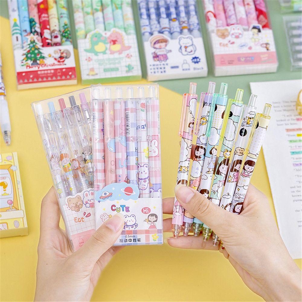 6Pcs/Set School Office Stationary Writing Supplies Students Black 0.5mm Gel Pen Large Capacity
6Pcs/Set School Office Stationary Writing Supplies Students Black 0.5mm Gel Pen Large Capacity