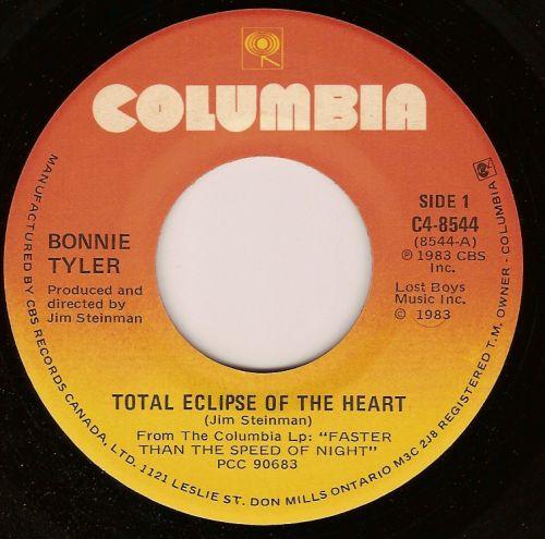 7inch Record BONNIE TYLER - Total Eclipse Of The Heart / Take M C48544 Columbia 1983 Canada Dance & Electronica Used
7inch Record BONNIE TYLER - Total Eclipse Of The Heart / Take M C48544 Columbia 1983 Canada Dance & Electronica Used