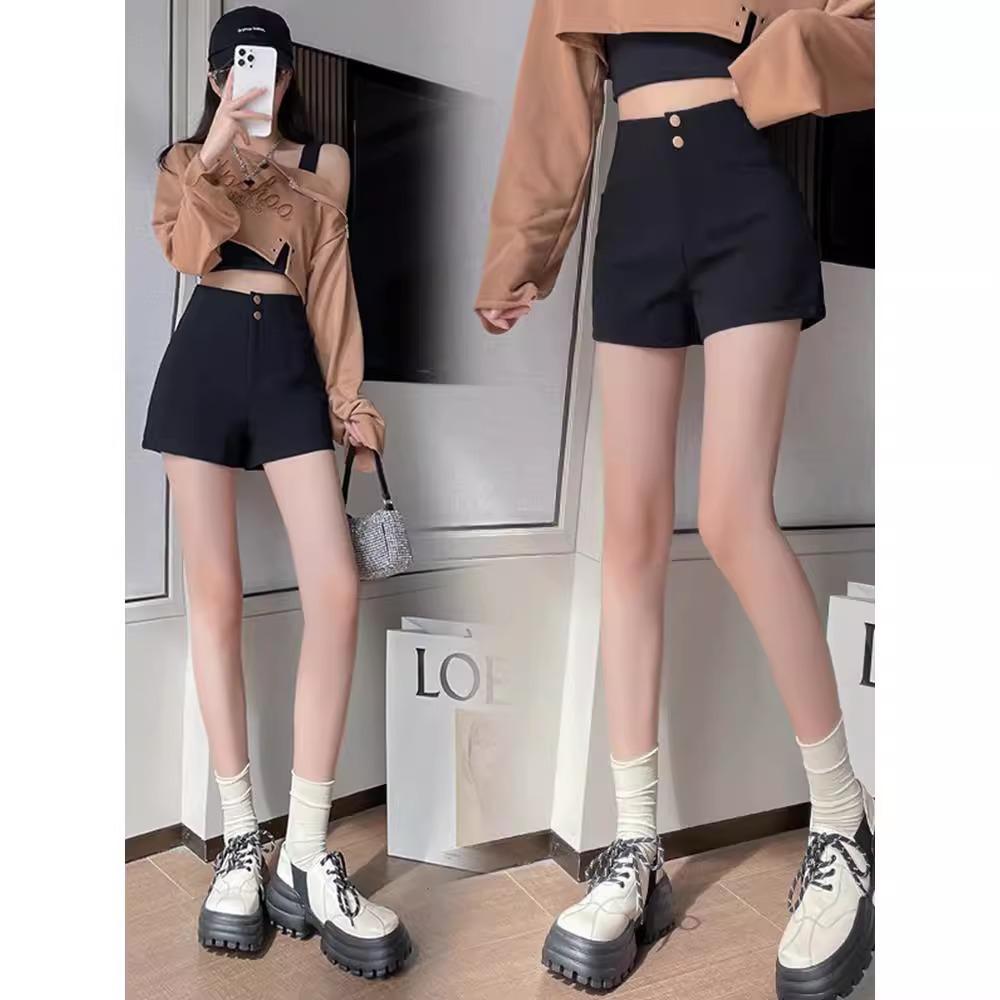 Женские утягивающие А-силуэта черные шорты-костюм с высокой посадкой и бархатной подкладкой для осени и зимы Medium
Женские утягивающие А-силуэта черные шорты-костюм с высокой посадкой и бархатной подкладкой для осени и зимы Medium