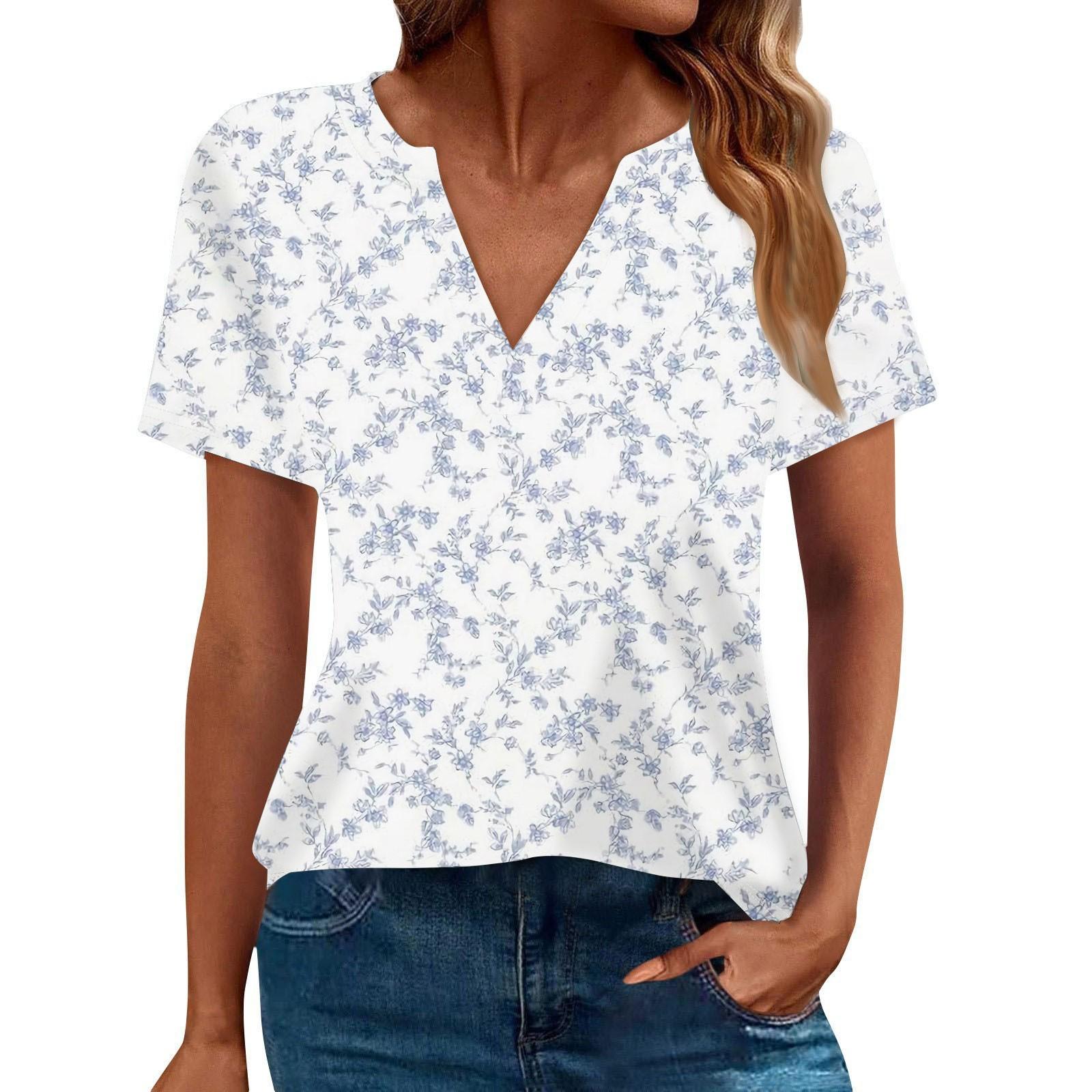 Women s Summer Fashion Casual Short Sleeve V Neck T-Shirt Tops L білий
Women s Summer Fashion Casual Short Sleeve V Neck T-Shirt Tops L білий