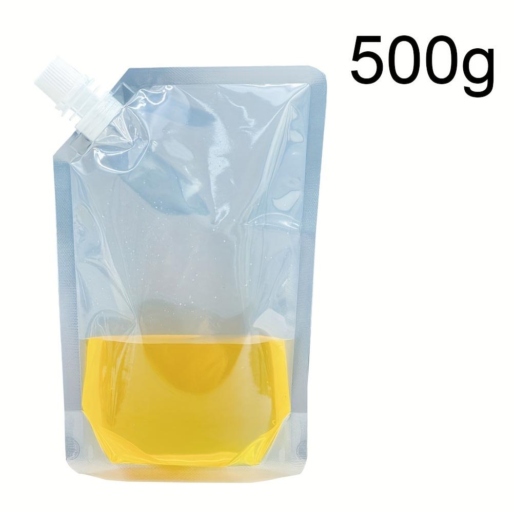 10 шт. Многоразовый пакет для хранения продуктов с выходным отверстием - Прозрачный пакет для запечатывания продуктов - для риса, муки, орехов, зерна и прочего 10pcs 500g