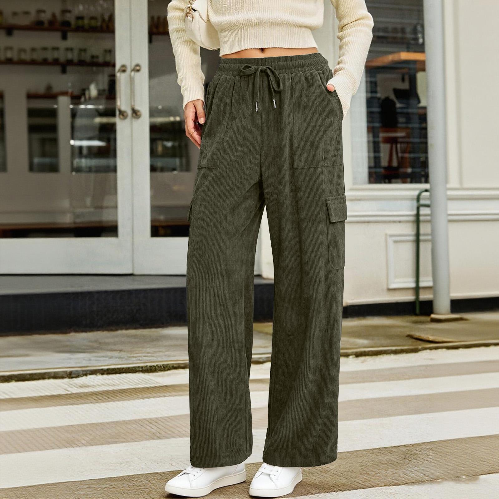 Женские вельветовые повседневные брюки с высокой талией, эластичной кулиской, свободные, рабочая одежда, широкие брюки с карманами M
Женские вельветовые повседневные брюки с высокой талией, эластичной кулиской, свободные, рабочая одежда, широкие брюки с карманами M