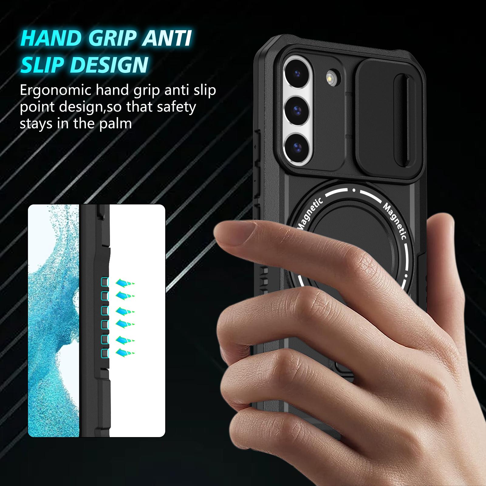 For Samsung Galaxy S22+ 5G kickstand Case PC+TPU Magnetic Phone Shell with Lens Cover Black
For Samsung Galaxy S22+ 5G kickstand Case PC+TPU Magnetic Phone Shell with Lens Cover Black