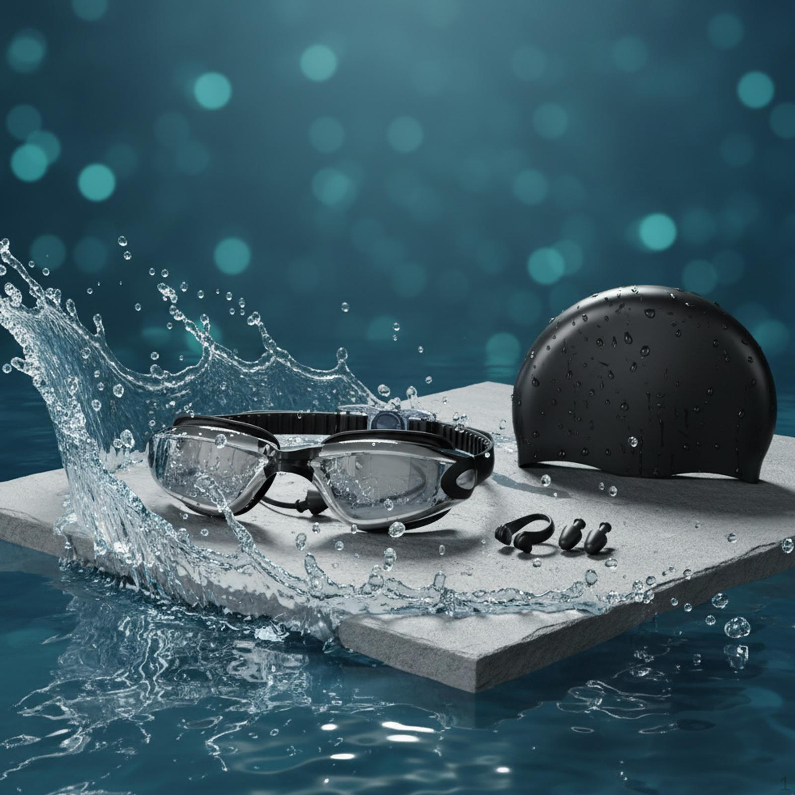5 Pieces Swim Goggles and Cap, Swimming Glasses Waterproof with Nose Clip Earplugs, Diving Eyewear Black A
5 Pieces Swim Goggles and Cap, Swimming Glasses Waterproof with Nose Clip Earplugs, Diving Eyewear Black A