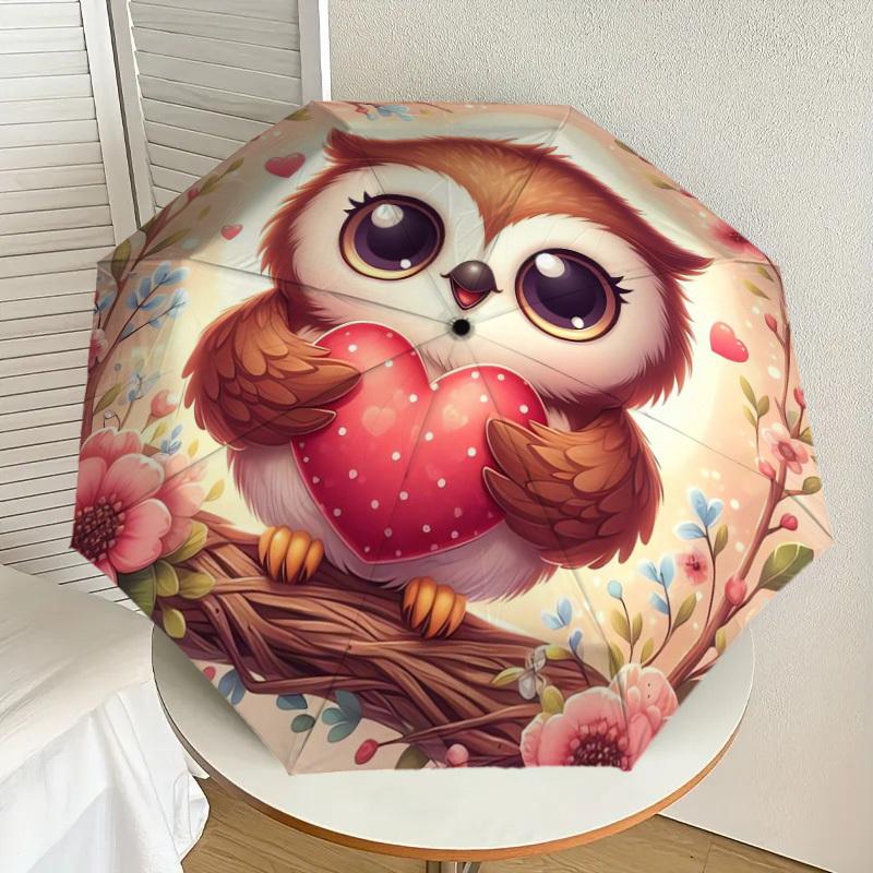 1pc Cute Owl Holding Heart Umbrella with Plastic Handle,Suitable for All Seasons Home Travel Outdoor UmbrellaDD312
1pc Cute Owl Holding Heart Umbrella with Plastic Handle,Suitable for All Seasons Home Travel Outdoor UmbrellaDD312