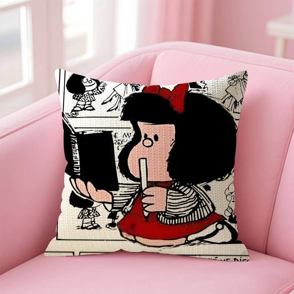 Cartoon MMafalda Cushion Cover Natural Linen Pillow Case DoubleSided Print Decorative Sofa Pillowcase Home Decor Gift 30x30cm
Cartoon MMafalda Cushion Cover Natural Linen Pillow Case DoubleSided Print Decorative Sofa Pillowcase Home Decor Gift 30x30cm