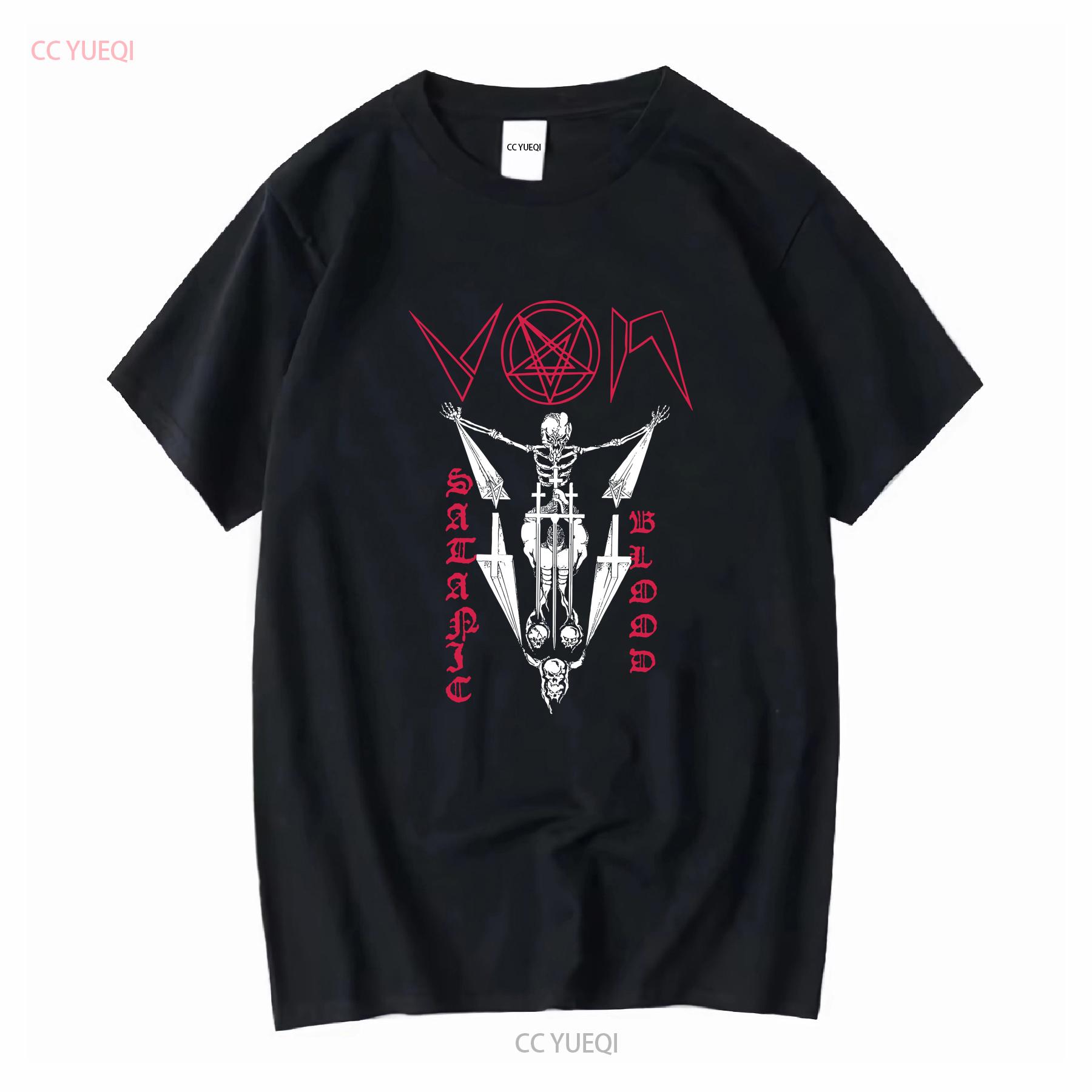 Von satanic blood T shirt black metal beherit nifelheim blasphemy profanatica vintage Washed Casual Versatile Stretched homme 4XL
Von satanic blood T shirt black metal beherit nifelheim blasphemy profanatica vintage Washed Casual Versatile Stretched homme 4XL
