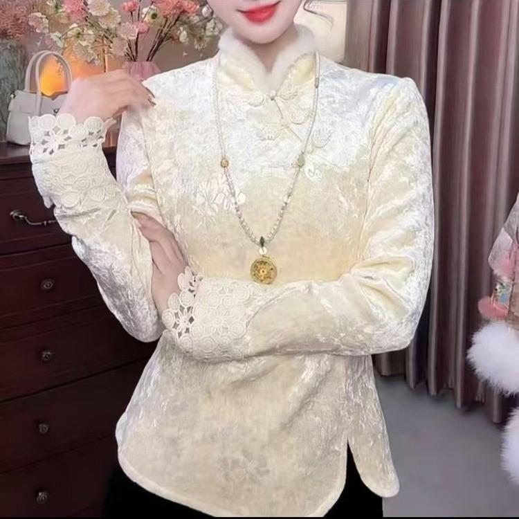 Retro Chinese Style Frog Button Women s Top - Autumn/Winter Stylish Base Layer 2XL 55-62 kg слоновая кость/белый
Retro Chinese Style Frog Button Women s Top - Autumn/Winter Stylish Base Layer 2XL 55-62 kg слоновая кость/белый