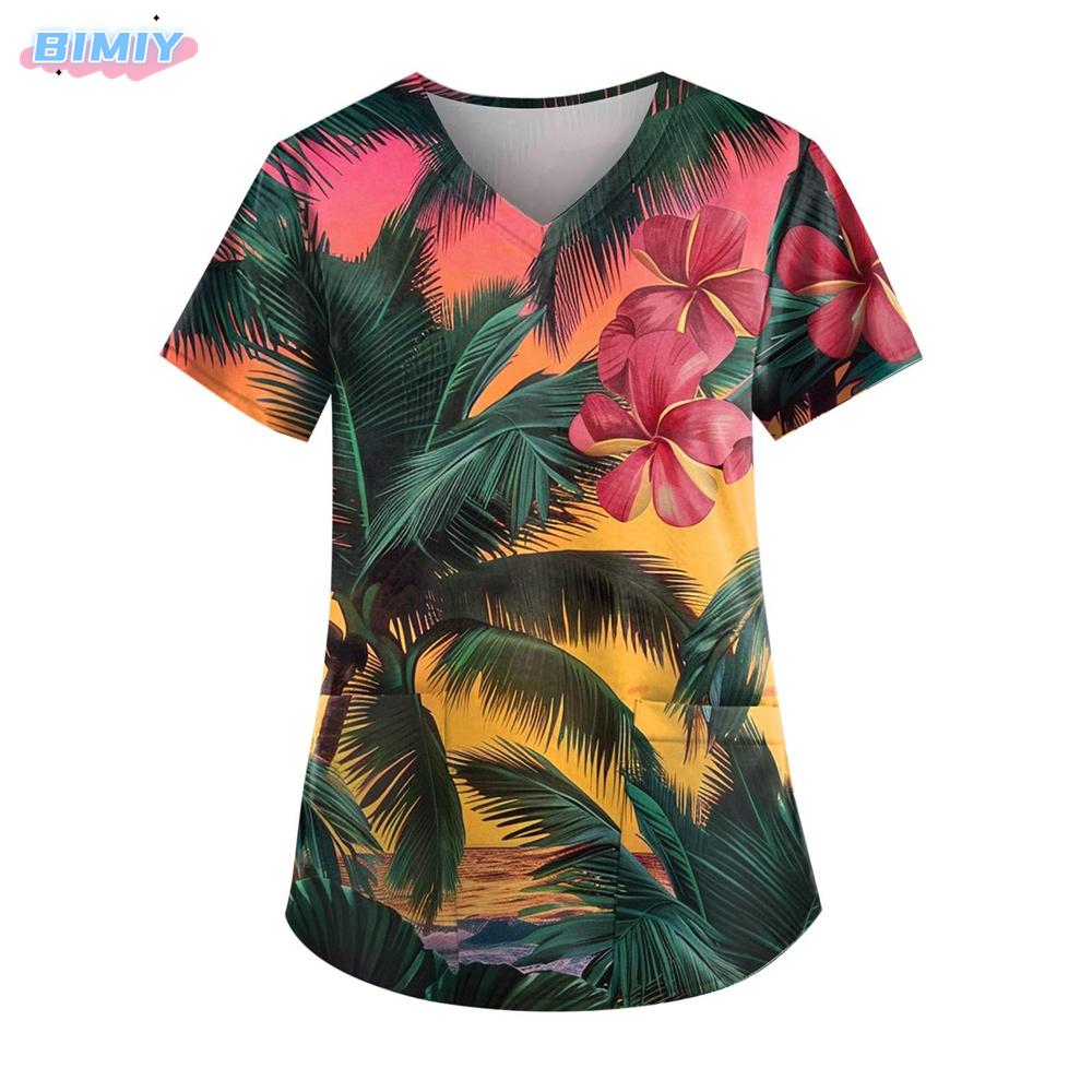 Women s Scrub T-Shirt Nurse Shirt Coconut Palm Pattern V Neck Short Sleeve Tops Surgical Uniforms Woman Girls Ladies Clothing 5XL
Women s Scrub T-Shirt Nurse Shirt Coconut Palm Pattern V Neck Short Sleeve Tops Surgical Uniforms Woman Girls Ladies Clothing 5XL