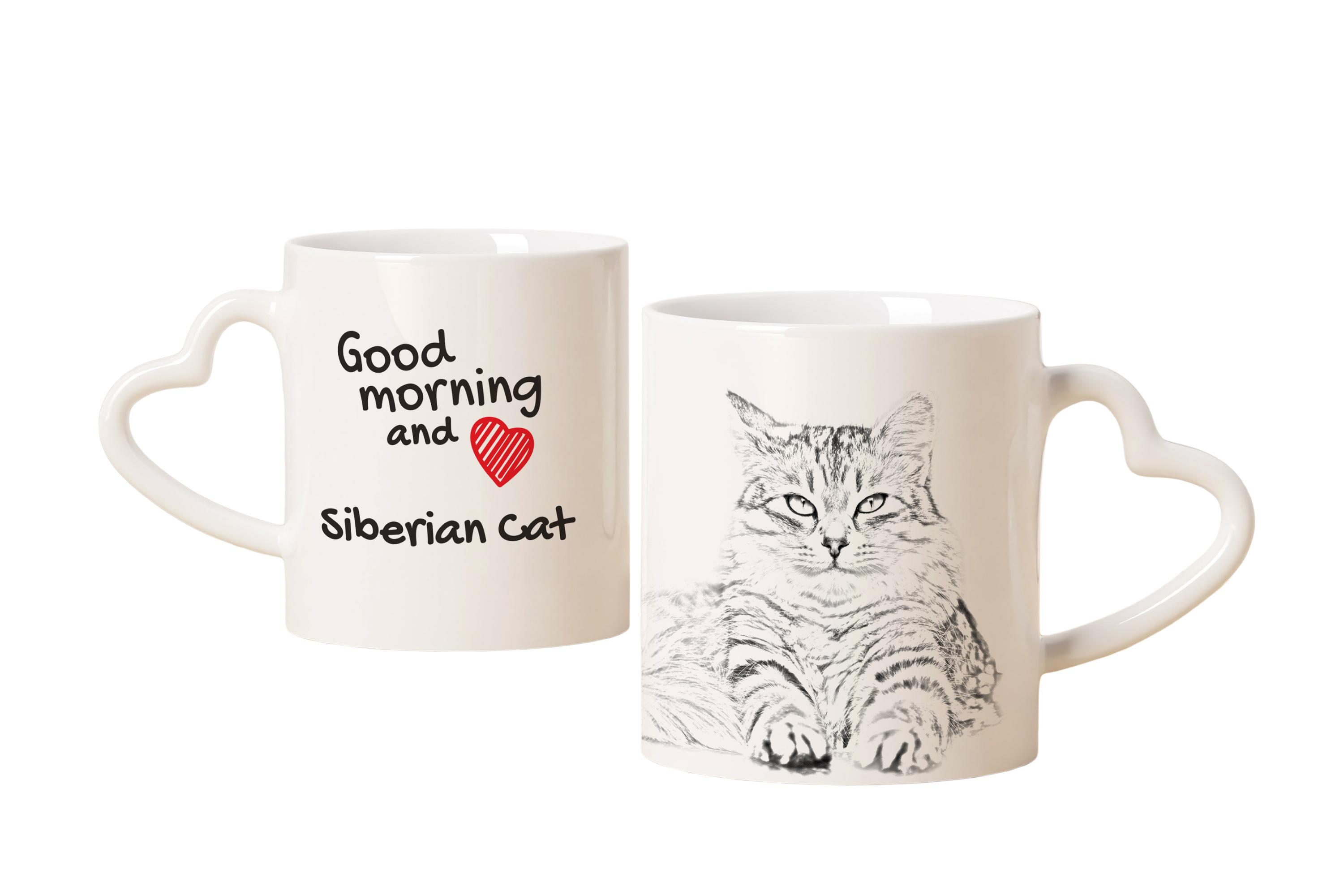 Siberian - cat mug, adorable heart-shaped handle mug, universal gift from Art-Dog brand білий
Siberian - cat mug, adorable heart-shaped handle mug, universal gift from Art-Dog brand білий