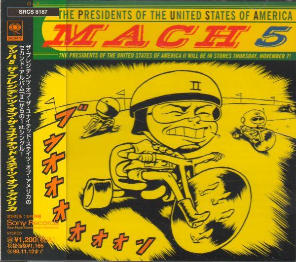 CD PRESIDENTS OF UNITED STATES OF AMER Mach 5 SRCS8187 Sony Records 1996 Japan Rock Used
CD PRESIDENTS OF UNITED STATES OF AMER Mach 5 SRCS8187 Sony Records 1996 Japan Rock Used