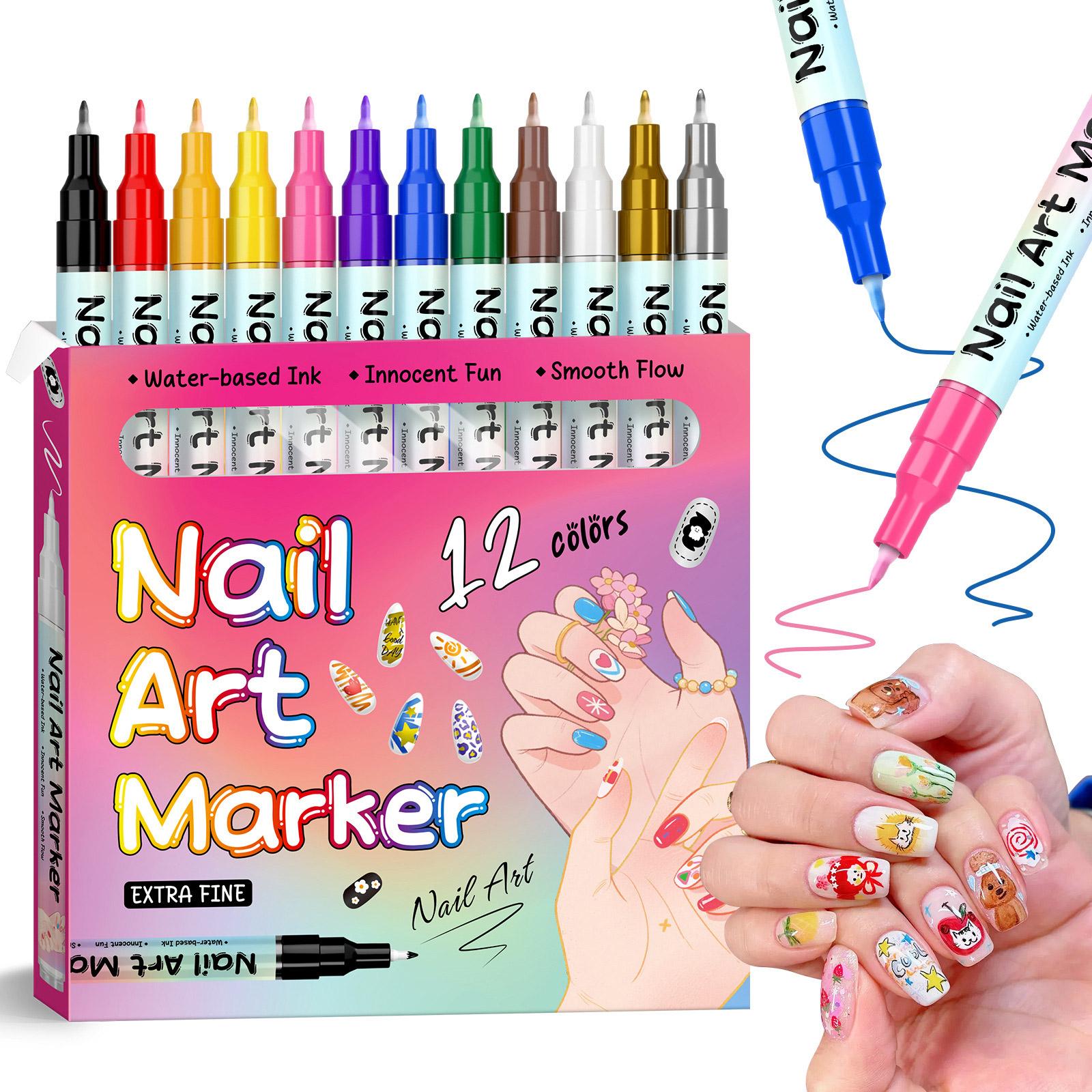12/24Colors 0.5mm Nail Pen Set,Pen Acrylic Paint Pens For Nail Design Manicure DIY Decoration 10ML One Size
12/24Colors 0.5mm Nail Pen Set,Pen Acrylic Paint Pens For Nail Design Manicure DIY Decoration 10ML One Size