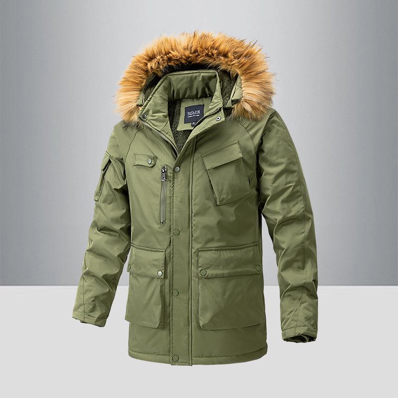 Men s Thickened Mid-length Hooded Winter Workwear Jacket with Multi-pockets XL армия зеленый
Men s Thickened Mid-length Hooded Winter Workwear Jacket with Multi-pockets XL армия зеленый