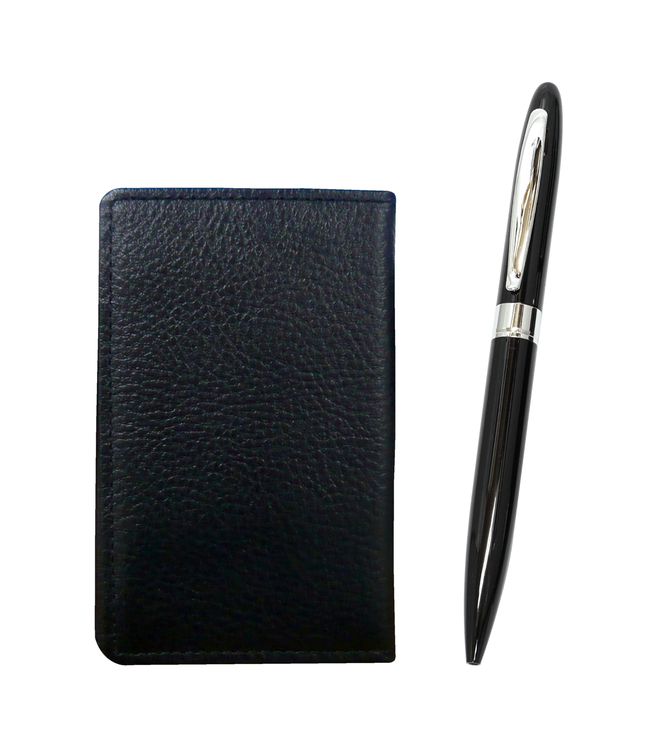 Grained cowhide black business card holder Lasting piece metal rotary ballpoint pen set Black MEIB-TK23-B
Grained cowhide black business card holder Lasting piece metal rotary ballpoint pen set Black MEIB-TK23-B