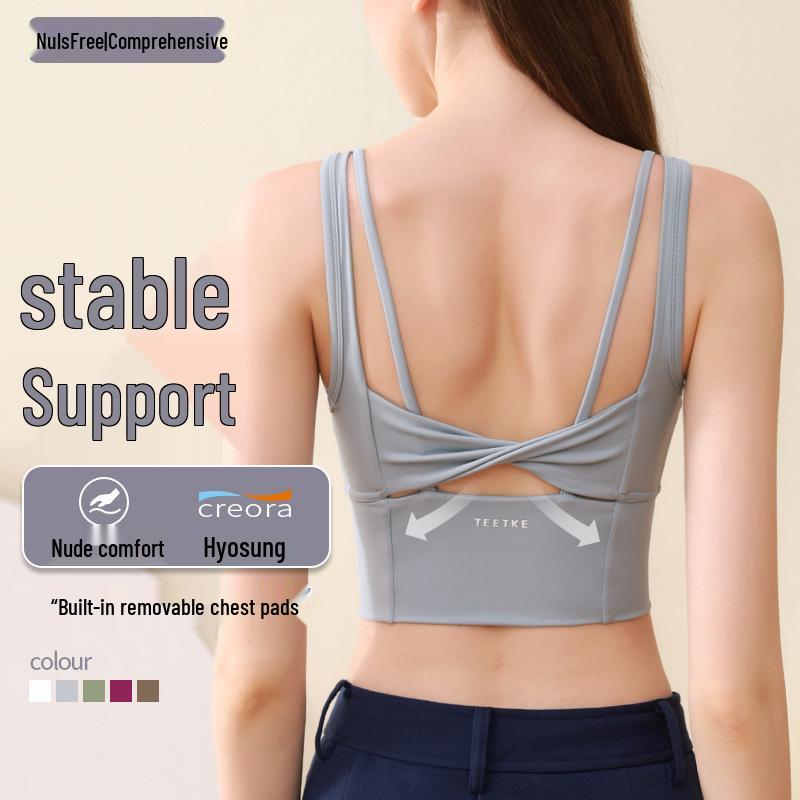 Cross-Back Sports Bra - Full Cup, Breathable, with Chest Pads for Running and Yoga Medium сірий колір/синій
Cross-Back Sports Bra - Full Cup, Breathable, with Chest Pads for Running and Yoga Medium сірий колір/синій