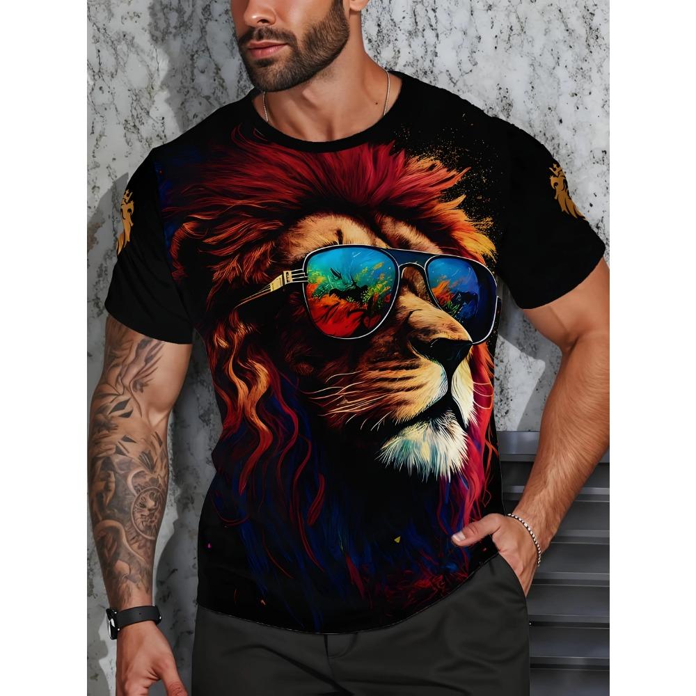 Модная мужская свободная футболка с животным принтом, с коротким рукавом, круглым вырезом, одежда в уличном стиле S
Модная мужская свободная футболка с животным принтом, с коротким рукавом, круглым вырезом, одежда в уличном стиле S