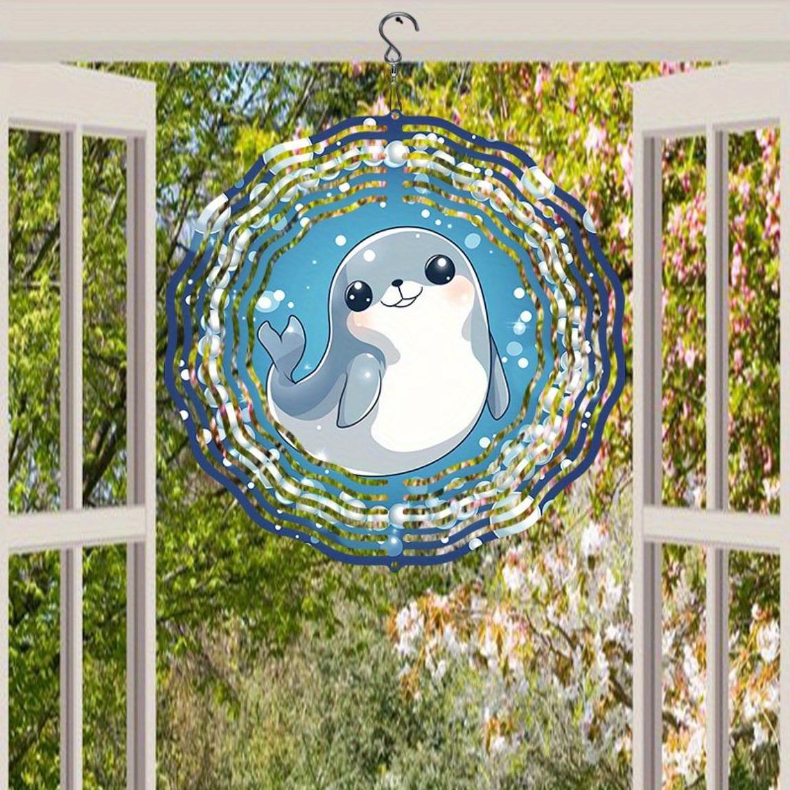 1pc Pearl Seal Metal Wind Chime - Vibrant Blue & White, 360° Rotating Hook, Solid & Durable, No Electricity Needed
1pc Pearl Seal Metal Wind Chime - Vibrant Blue & White, 360° Rotating Hook, Solid & Durable, No Electricity Needed