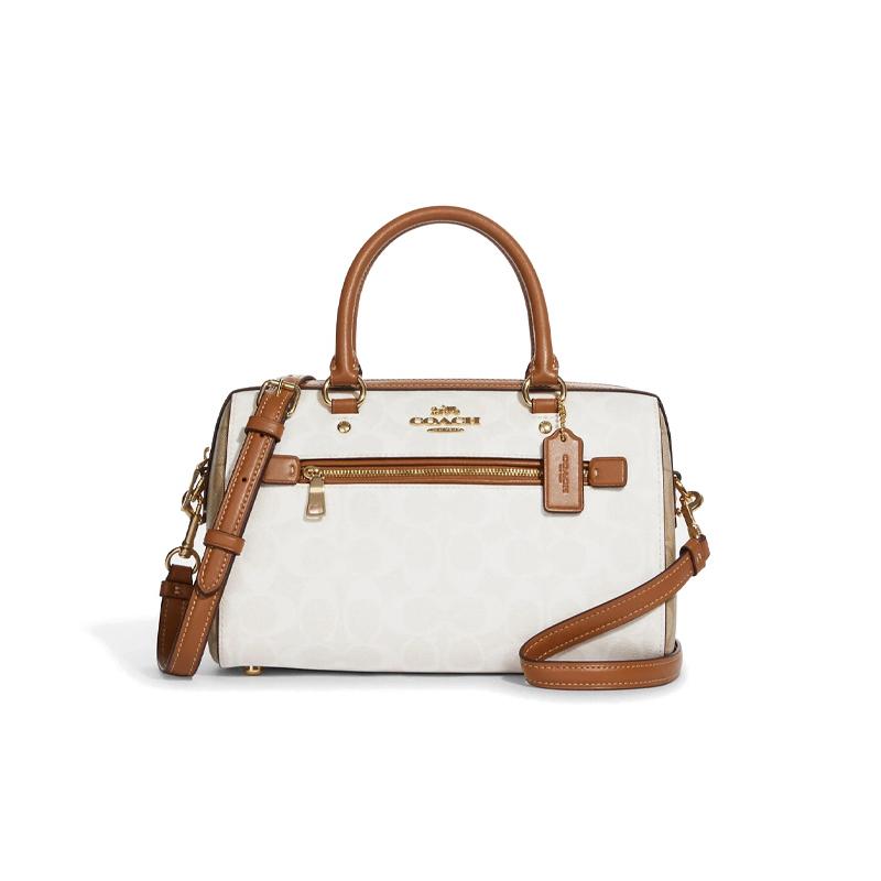 COACH handbag Rowan 27 classic old flower all over printed zipper closure canvas with leather Boston bag shoulder crossbody large size women s white білий
COACH handbag Rowan 27 classic old flower all over printed zipper closure canvas with leather Boston bag shoulder crossbody large size women s white білий
