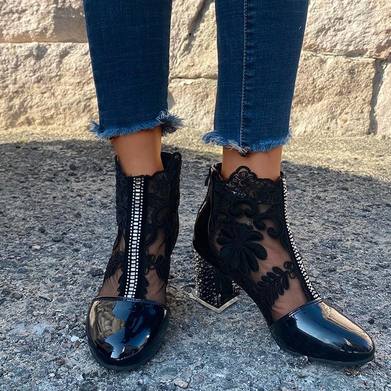 Spring and Autumn New Cold Boots Fashion Plus Size Round Toe Rhinestone Zipper Mesh Block Heel Cutout Women s Boots 35 чёрный
Spring and Autumn New Cold Boots Fashion Plus Size Round Toe Rhinestone Zipper Mesh Block Heel Cutout Women s Boots 35 чёрный