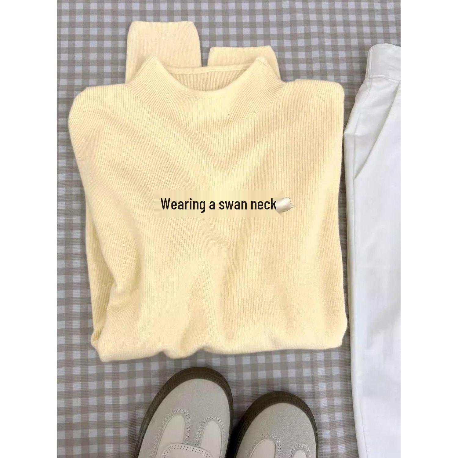 Women s Slim Fit Milky Yellow Semi-High Neck Knit Sweater - Soft, Straight Shoulder, Autumn/Winter Base Layer One Size
Women s Slim Fit Milky Yellow Semi-High Neck Knit Sweater - Soft, Straight Shoulder, Autumn/Winter Base Layer One Size