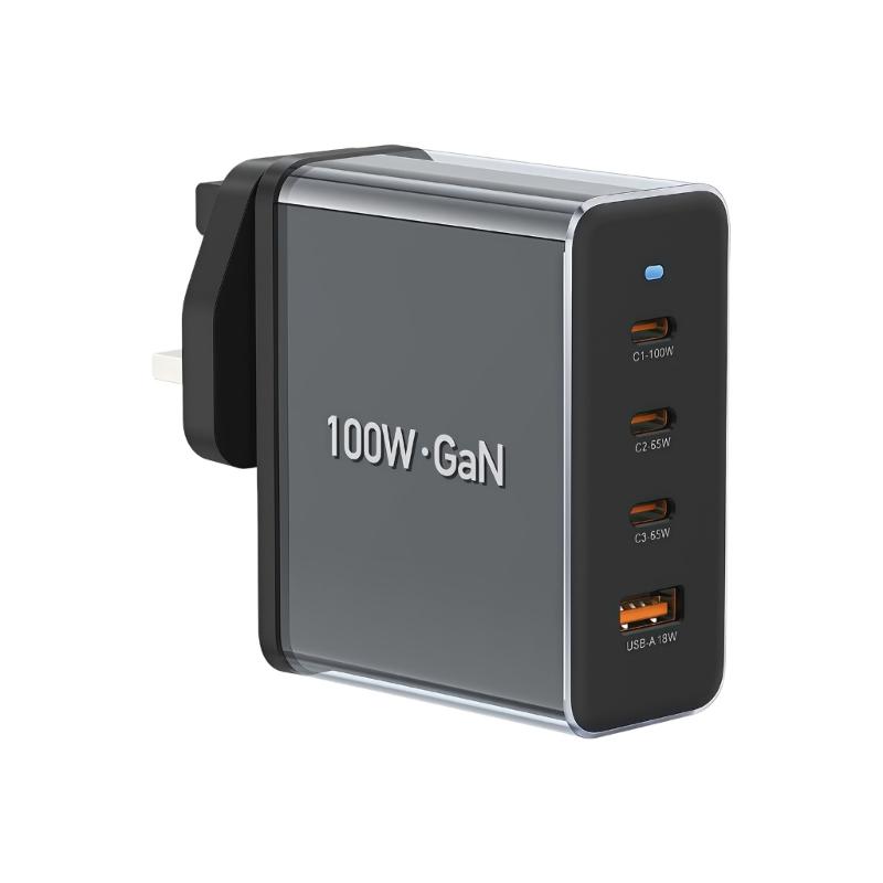 100W GaNs USB C Chargers With 4 Port Aluminum Alloy Fast Charging Adapters For Laptop Phone Tablet 1
100W GaNs USB C Chargers With 4 Port Aluminum Alloy Fast Charging Adapters For Laptop Phone Tablet 1