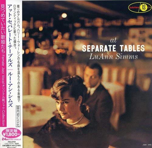 CD LU ANN SIMMS - At Separate Tables (paper jacket sp TOCJ9743 Jubilee Japan ObiJazz Used
CD LU ANN SIMMS - At Separate Tables (paper jacket sp TOCJ9743 Jubilee Japan ObiJazz Used