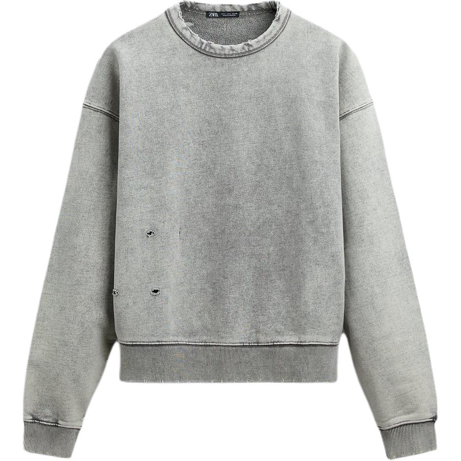 Zara Distressed Wash Effect Round Neck Long Sleeve Sweatshirt Men sweatshirt Gray 3854405-814 M
Zara Distressed Wash Effect Round Neck Long Sleeve Sweatshirt Men sweatshirt Gray 3854405-814 M