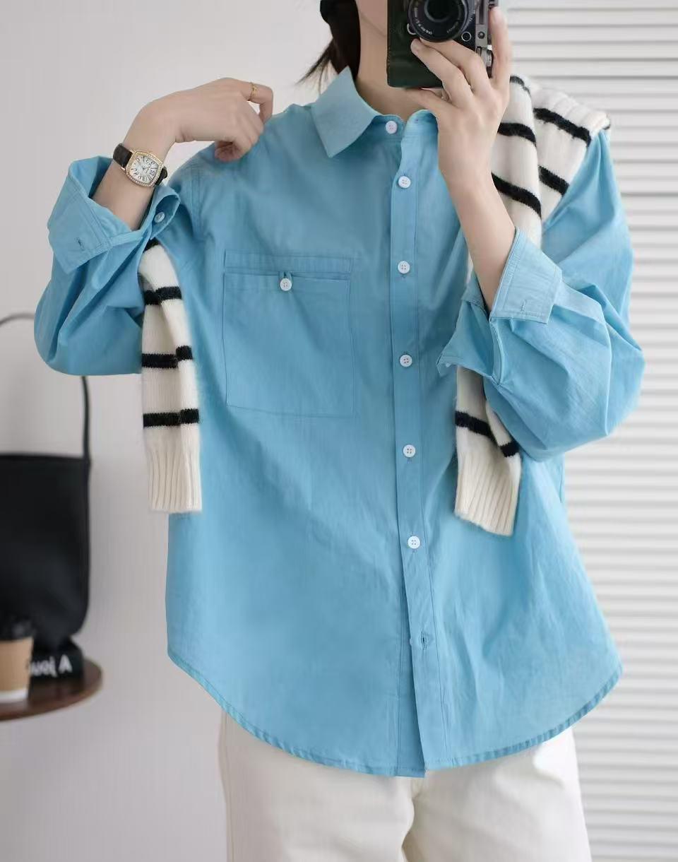 2025 Корейский ленивый стиль Женская универсальная синяя рубашка с длинным рукавом, повседневная, приталенная Double Extra Large синий
2025 Корейский ленивый стиль Женская универсальная синяя рубашка с длинным рукавом, повседневная, приталенная Double Extra Large синий