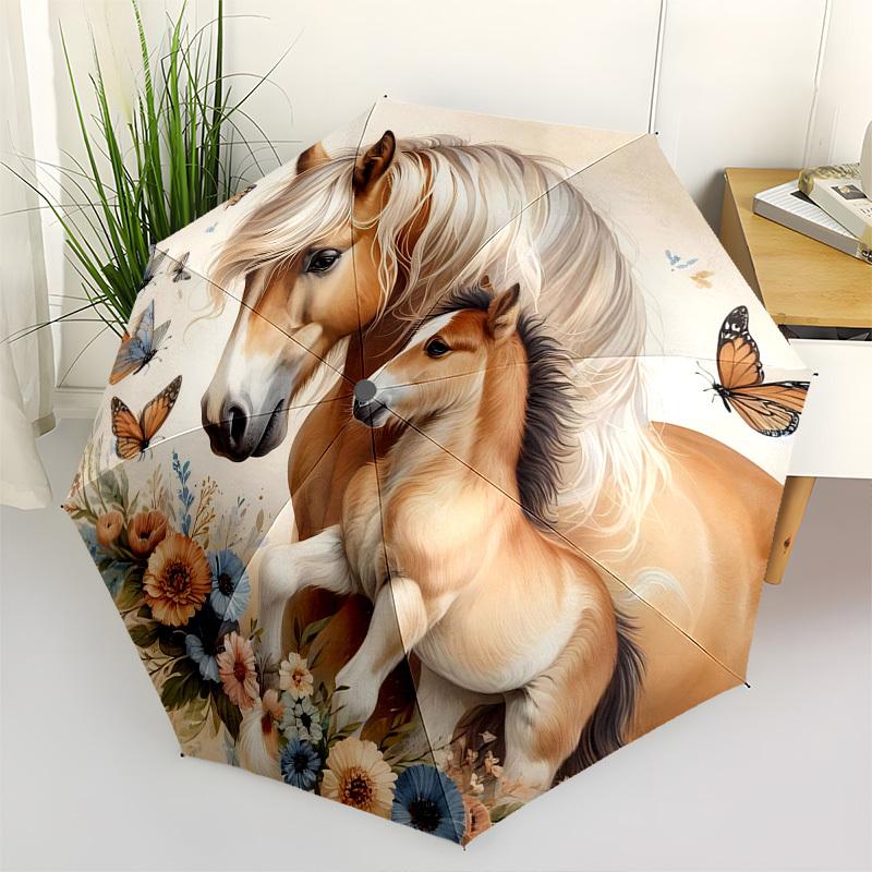 Horse Family Butterflies Automatic Folding umbrella Compact 8 rib Design, Unique Style, Suitable for Everyday Outdoor Use, Perfect Gift for
Horse Family Butterflies Automatic Folding umbrella Compact 8 rib Design, Unique Style, Suitable for Everyday Outdoor Use, Perfect Gift for