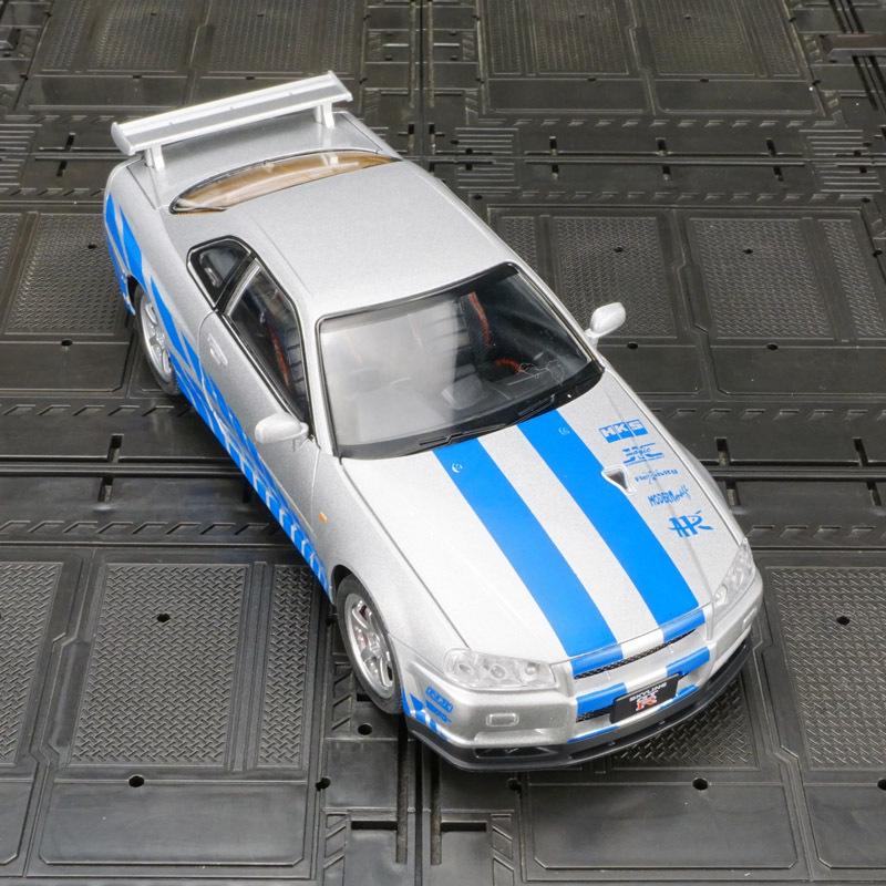 Jinlifang Nissan GT-R R34 Skyline Игрушечная модель автомобиля из сплава серебряный/синий
Jinlifang Nissan GT-R R34 Skyline Игрушечная модель автомобиля из сплава серебряный/синий