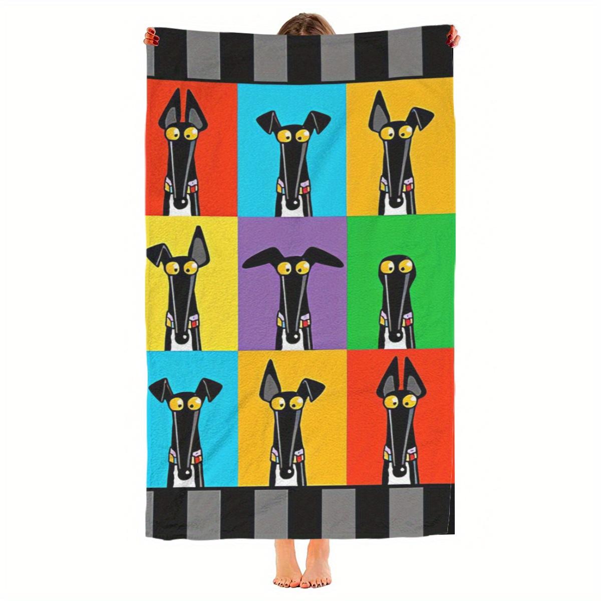 Modern Pop Art Dog Beach Towel Colorful Flat Print Absorbent Microfiber Bath Towel for Vacation Pool Party Gift for Pet Lovers W30*H60(CM)
Modern Pop Art Dog Beach Towel Colorful Flat Print Absorbent Microfiber Bath Towel for Vacation Pool Party Gift for Pet Lovers W30*H60(CM)