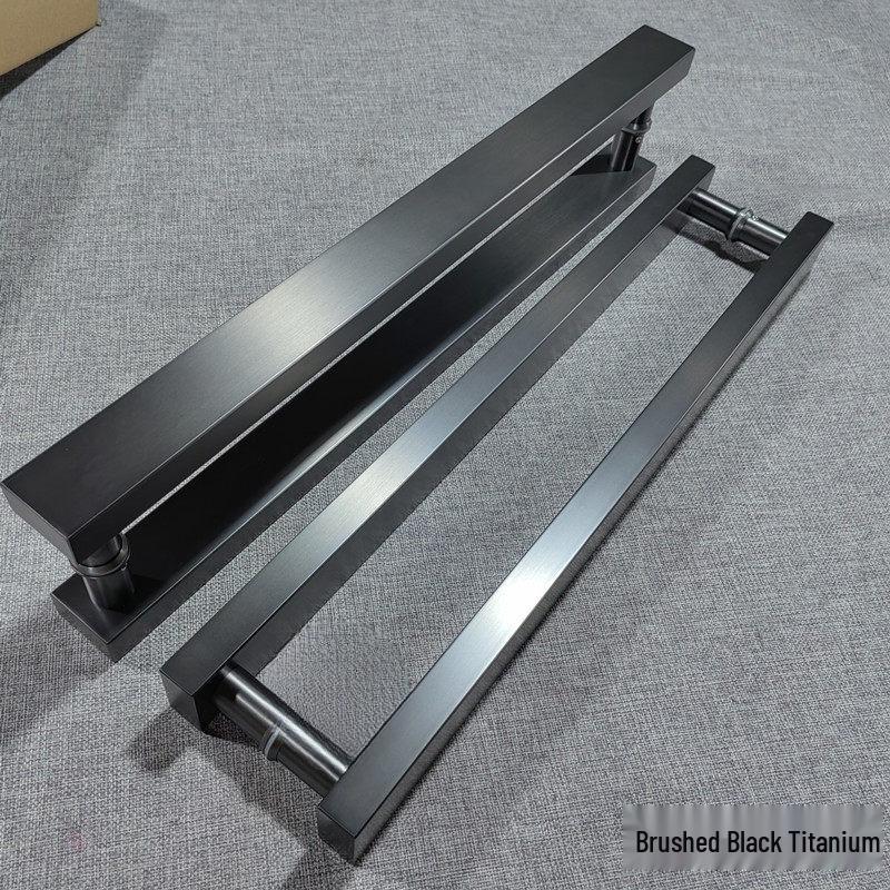 Brushed Black Titanium Stainless Steel Door Handle
Brushed Black Titanium Stainless Steel Door Handle