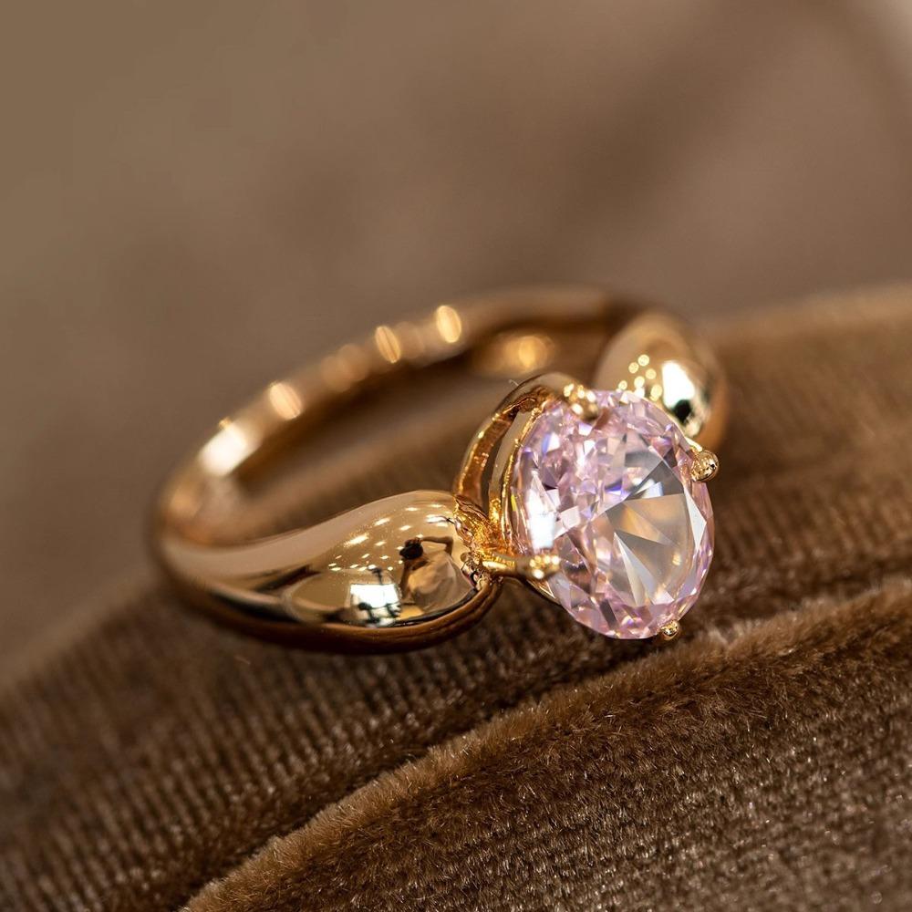 Retro Elegant Pink Diamond Ring for Women High Carbon Diamond Ice Cut Unique Design Peach Oolong Pink Ring Adjustable
Retro Elegant Pink Diamond Ring for Women High Carbon Diamond Ice Cut Unique Design Peach Oolong Pink Ring Adjustable