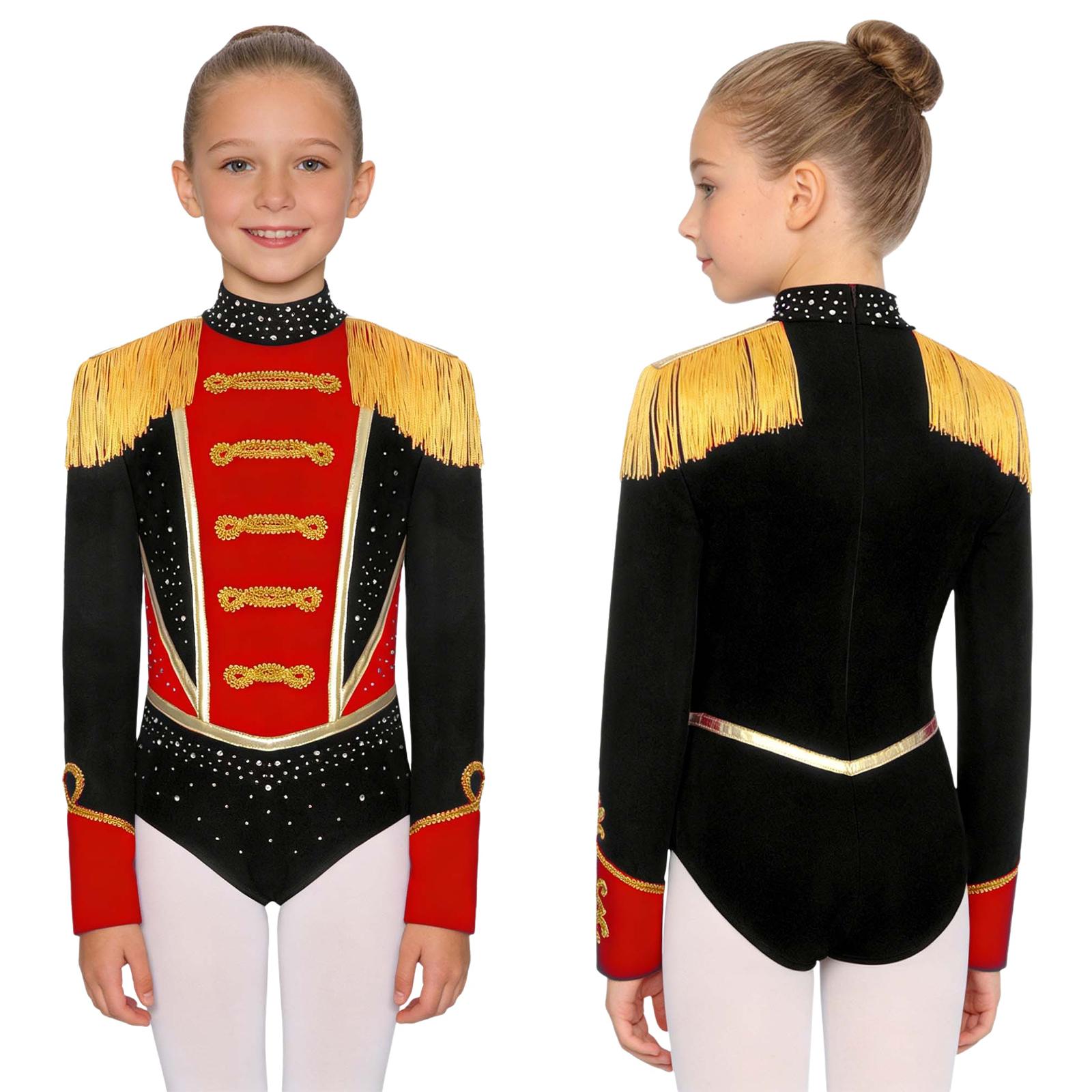 Children’s Circus Theme Leotard Shiny Rhinestones Long Sleeve Tassel Epaulets Contrast Color Bodysuit for Carnival Party 5-6 Years чорний
Children’s Circus Theme Leotard Shiny Rhinestones Long Sleeve Tassel Epaulets Contrast Color Bodysuit for Carnival Party 5-6 Years чорний