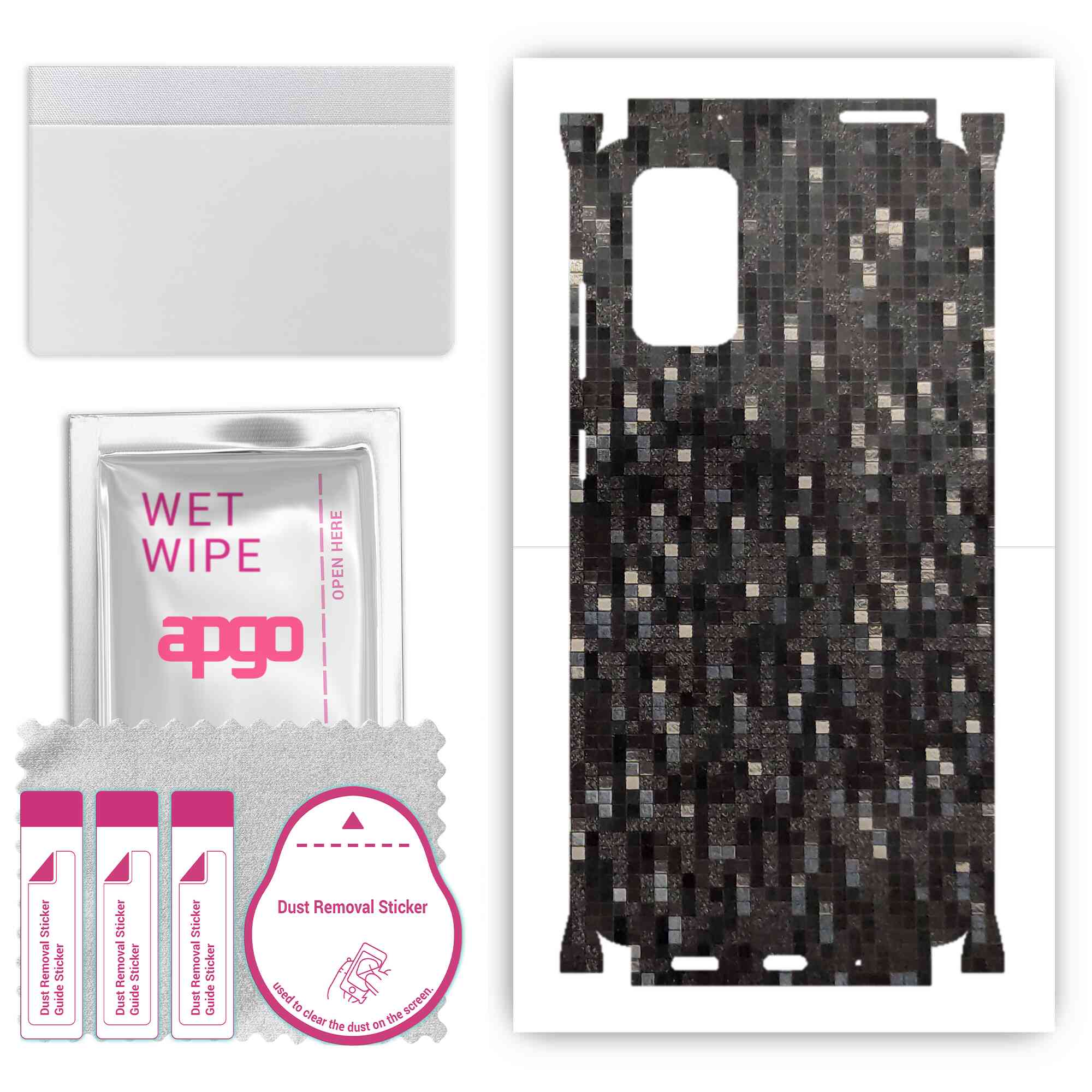 Apgo Protective Skin Sticker for the back+sides compatible with Samsung Galaxy S20 Plus, Full Wrap Film, Foil, Vinyl - Pattern Carbon Black Pixel
Apgo Protective Skin Sticker for the back+sides compatible with Samsung Galaxy S20 Plus, Full Wrap Film, Foil, Vinyl - Pattern Carbon Black Pixel