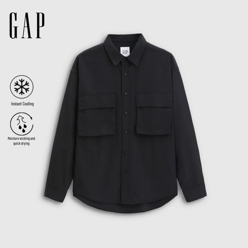 GAP Men s Cooling Quick-Dry Loose Fit Long-Sleeve Lapel Shirt 185/104A
GAP Men s Cooling Quick-Dry Loose Fit Long-Sleeve Lapel Shirt 185/104A