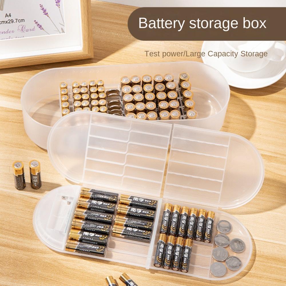 Semi-translucent Hard AA AAA Battery Storage Box Multi-layer Battery Button Cell Holder for Home Single Layer
Semi-translucent Hard AA AAA Battery Storage Box Multi-layer Battery Button Cell Holder for Home Single Layer