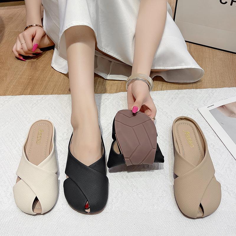 Summer new women s casual simple solid color round head bag head rear low heel fashion slippers women 35 бежевий
Summer new women s casual simple solid color round head bag head rear low heel fashion slippers women 35 бежевий