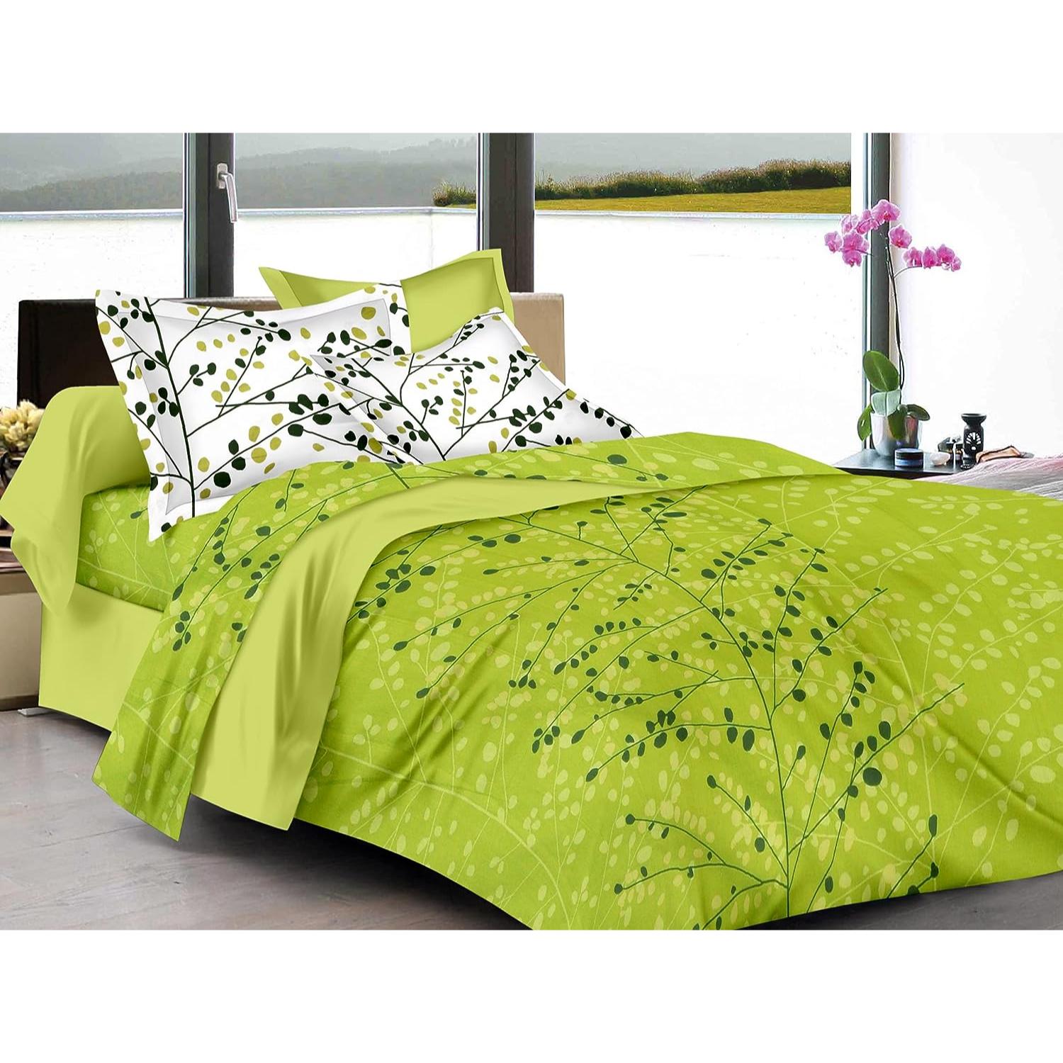 Хлопковая простыня Ahmedabad Cotton 144 TC для двуспальной кровати с 2 наволочками - зеленая
Хлопковая простыня Ahmedabad Cotton 144 TC для двуспальной кровати с 2 наволочками - зеленая