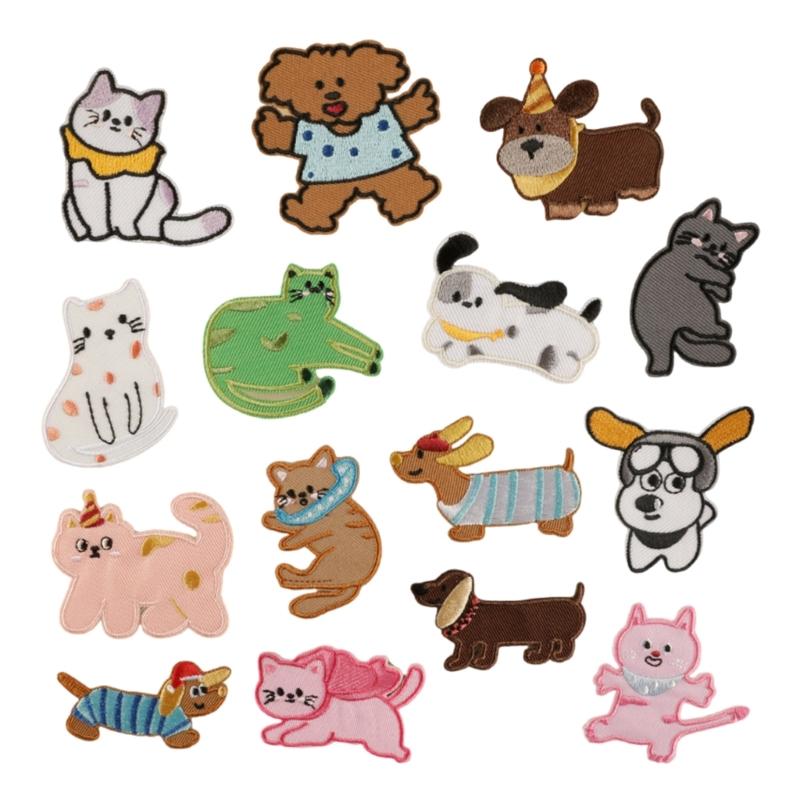15 Pcs Cartoon Cats Iron On Patches Applique Patches Animal Repair Patches Dogs Embroidery Patches for Jeans Decoration 1
15 Pcs Cartoon Cats Iron On Patches Applique Patches Animal Repair Patches Dogs Embroidery Patches for Jeans Decoration 1