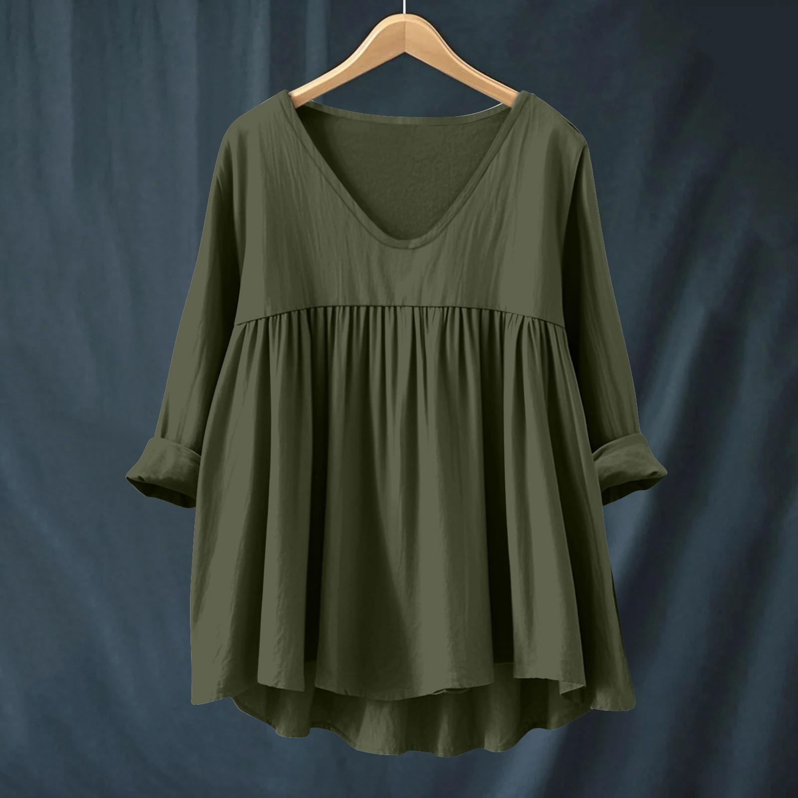 Women s Fashionable And Casual Shirt Long-sleeved V-neck -color Cotton And Linen Blouse M
Women s Fashionable And Casual Shirt Long-sleeved V-neck -color Cotton And Linen Blouse M