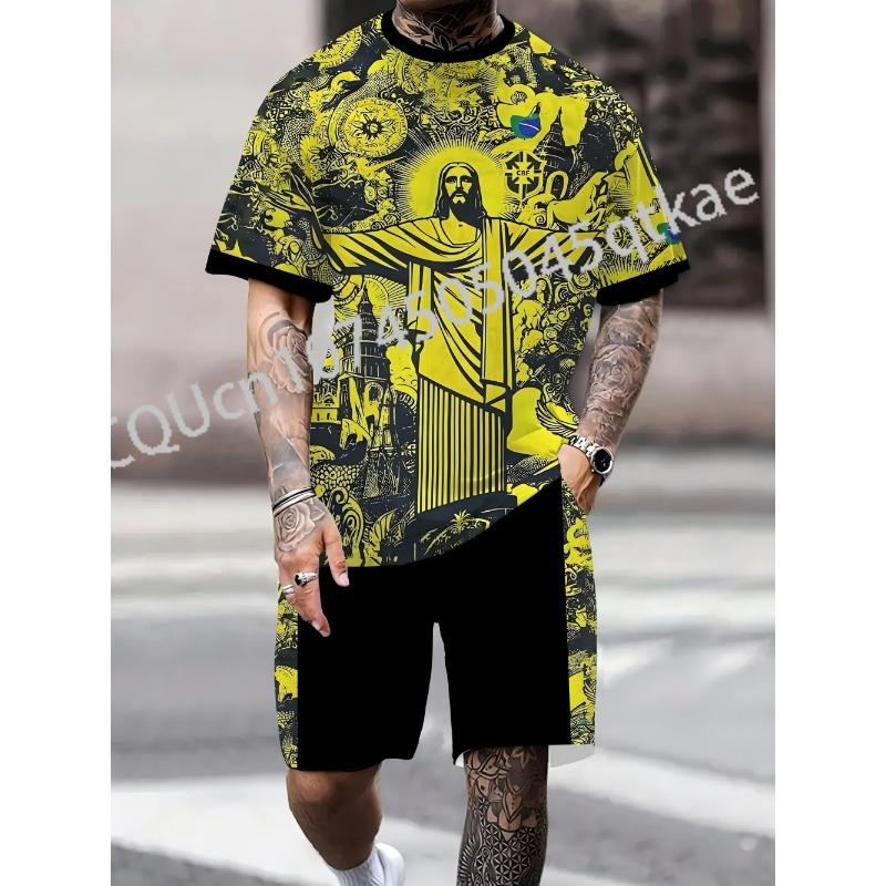 Summer Brazilian Special Edition Jesus Football Jersey Summer Football Training T-shirt+Shorts Men and Women Set Sports 6XL
Summer Brazilian Special Edition Jesus Football Jersey Summer Football Training T-shirt+Shorts Men and Women Set Sports 6XL