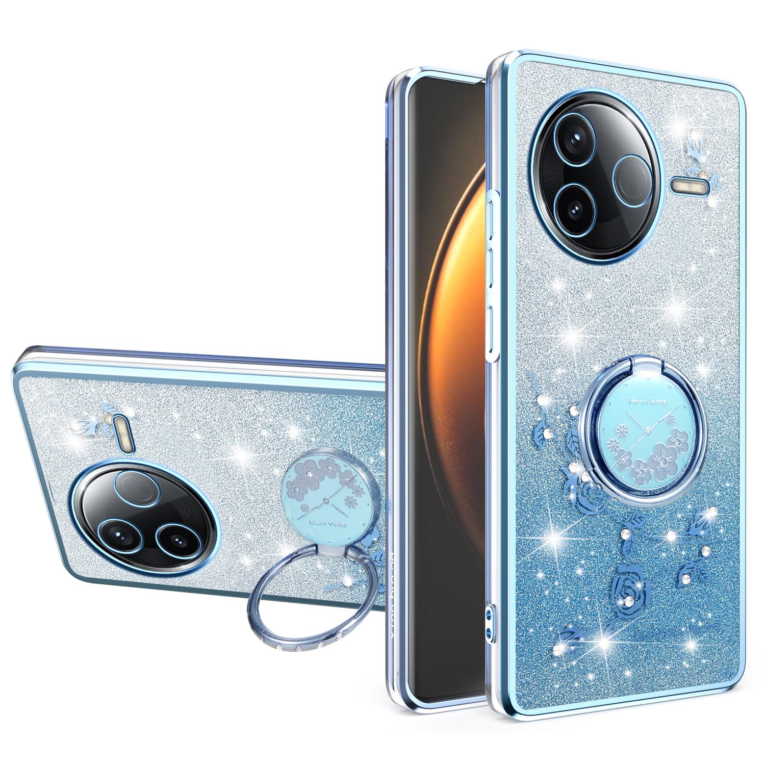 KADEM For Xiaomi Poco F7 Pro 5G/Redmi K80 5G Case Ring Kickstand TPU Flowers Phone Cover Gradient Glitter Blue
KADEM For Xiaomi Poco F7 Pro 5G/Redmi K80 5G Case Ring Kickstand TPU Flowers Phone Cover Gradient Glitter Blue