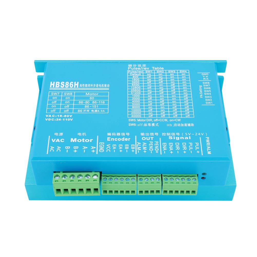 HBS86H Closed Loops Two-Phase Stepper Motor Driver with RS232 Port Motor Drive Replacement Servos Motor Driver as show
HBS86H Closed Loops Two-Phase Stepper Motor Driver with RS232 Port Motor Drive Replacement Servos Motor Driver as show