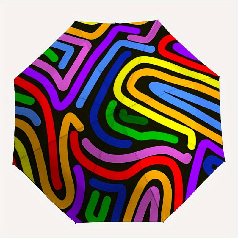 1pc Colorful Abstract Pattern Automatic Folding Umbrella, Portable & Foldable Design with 8 Ribs, Casual Outdoor Accessory yy250805084
1pc Colorful Abstract Pattern Automatic Folding Umbrella, Portable & Foldable Design with 8 Ribs, Casual Outdoor Accessory yy250805084